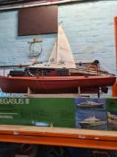 A remote controlled model Yacht kit, titled Pegasus 3, in box (contents unchecked) by Graupner, and