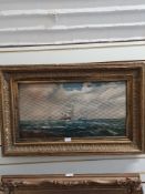 Charles E. Wynne; Marine Artists, 20th century oil titled "The Race Home" monogrammed and dated 1959