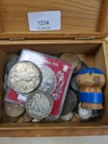vintage coins, incl Silver Dollar, Half Dollar etc and a Watermans pen