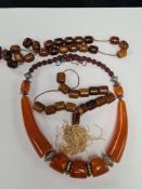 Amber necklace, worry beads, etc