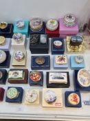 A large quantity of modern pill boxes/trinket boxes and similar