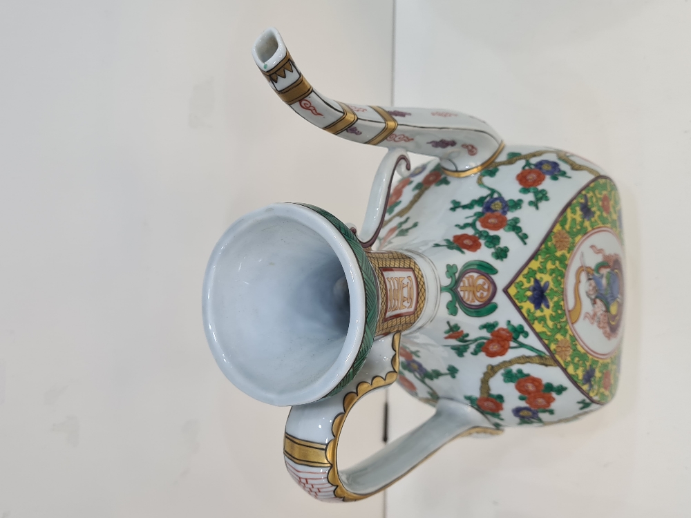 A 20th Century Oriental teapot/ewer possibly Chinese, height 31.5cms - Image 4 of 5