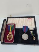 Medals consisting of Delhi Durbar Medal 1911 and a Territorial Medal in case, with miniature and dat