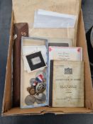 A small quantity of World War I and World War II maps and ephemera, all related to the previous meda