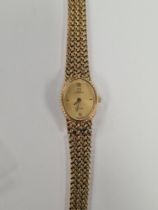 Omega; A vintage gold plated Omega De Ville ladies cocktail watch, AF