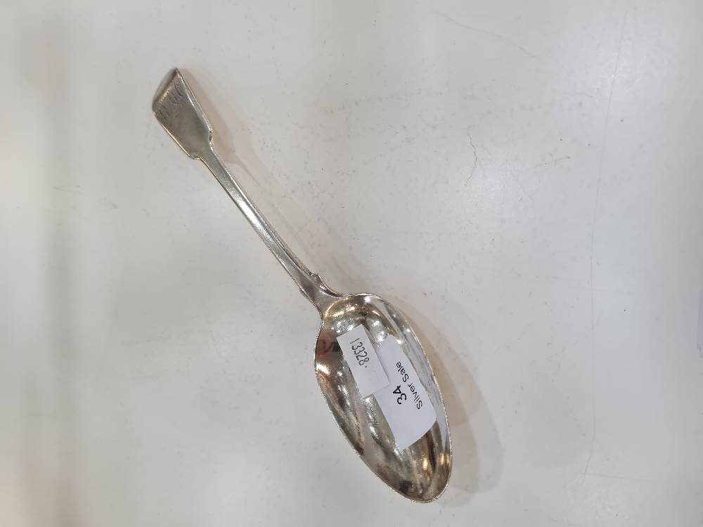 Paul Storr:  A George III Silver dessert spoon, London 1817, Paul Storr. Initialled handles, marks a - Image 4 of 6