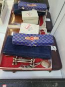 Silver Georgian tongs, 1803 Thomas Wallis II, a silver napkin ring, a silver spoon, silver tongs Lon