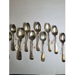 A quantity of Georgian silver teaspoons to include dates between 1795 - 1836. Makers to include Will