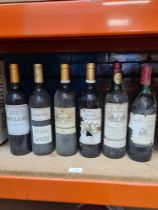 Six bottles of mixed Bordeaux wine including Chateau de Seguin 1988 and Chateau Lat Tour Seguin, 198