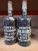 2 bottles of Porto, Barros Colheita, 1966 and 1975 (2).  Colheita Port is produced from a single vin