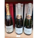 Two bottles of Pol Roger Reserve Champagne and a bottle of Baron De Marck Champagne (3)