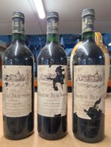 Chateau Beaumont, Cru Bourgeois, Haut-Medoc, 1989 3 bottles x 750ml