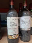 Chateau Tour Prignac, Medoc, 2004, two bottles and two other bottles of Chateau David Beaulieu, Bord