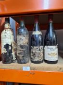 Five bottles of mixed red wines, including a bottle of Chateau Ransan Segla Margaux, 1985 in origina