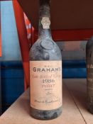 A bottle of Graham's late bottled vintage Port, 1986, 75cl