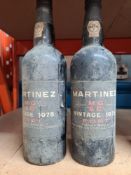 Two bottles of Martinez Gassiot vintage Port, 1975