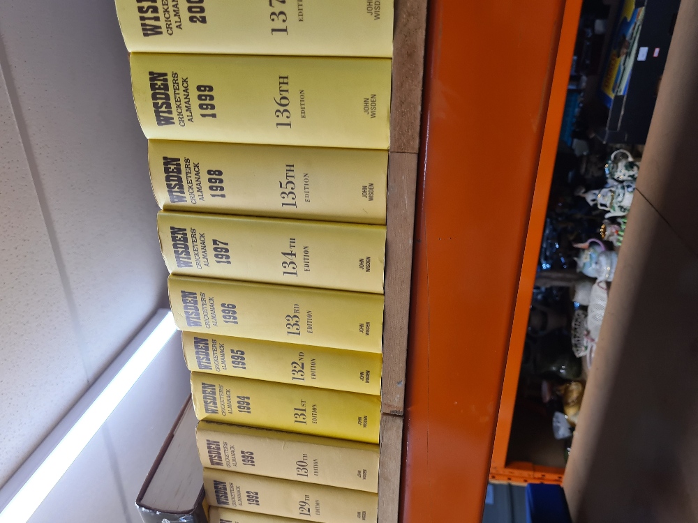 A quantity of Wisden Cricketers Almanacks almost continuous from 1978 - 2018 and other related books - Image 3 of 5