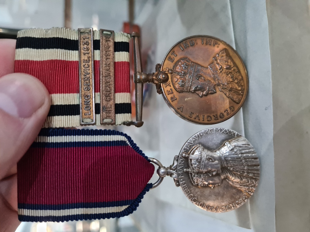 A Police Special Constabulary Long Service Medal, with Long Service 1931 and The Great War clasps to - Image 2 of 5