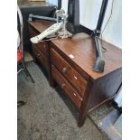 A pair of 2 drawer bedside chests