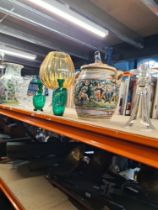 A selection of china and glass, some oriental, some West German in style