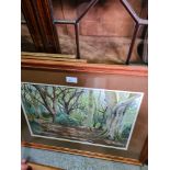 A quantity of landscape/woodland paintings including pastels by G C Tompkins (7)