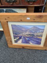 A pair of late 20th Century watercolours of Italian field in landscape both signed, first name Lione