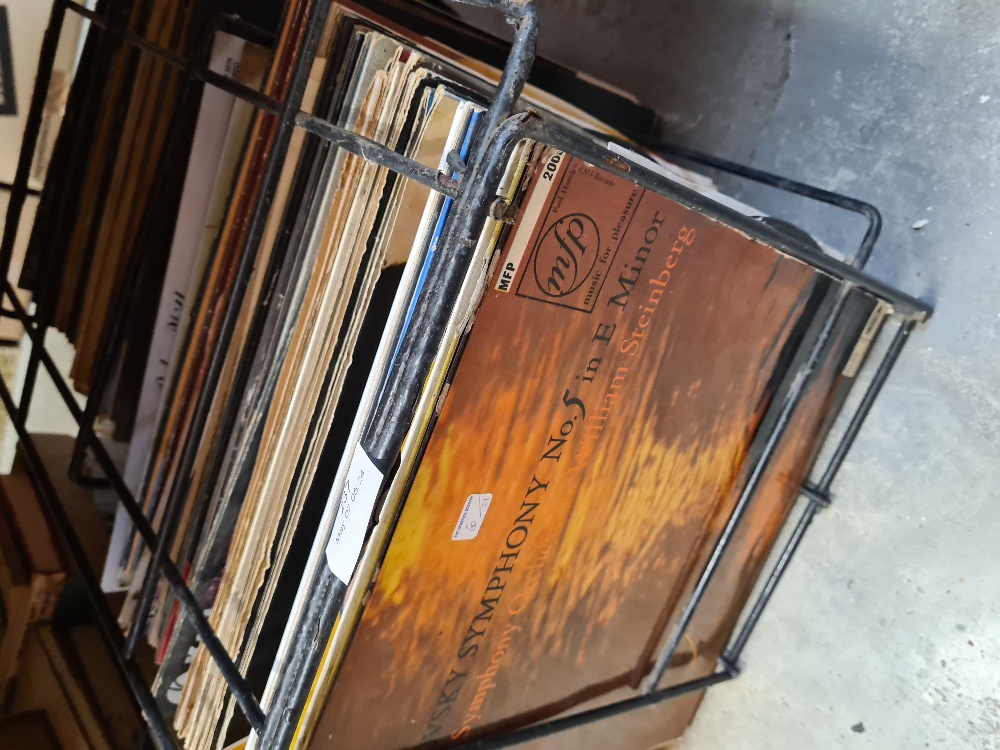 A quantity of vinyl LP records