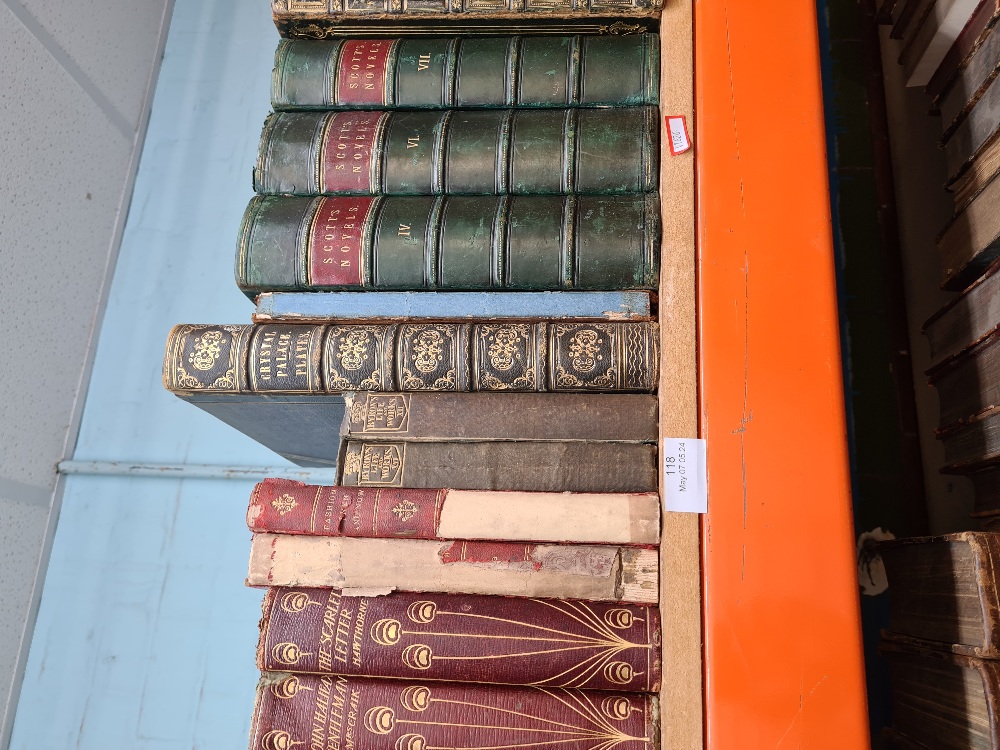 Two volumes of The Adventures of Robinson Crusoe, London 1804 printed by John Stockdale and a shelf - Image 5 of 6