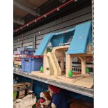 A selection of vintage toys and board games including Little Tikes, etc