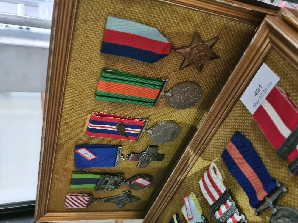 Three displays of Replica Military medals (17)
