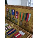 Three displays of Replica Military medals (17)