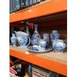 A quantity of Foley blue and white items and sundry