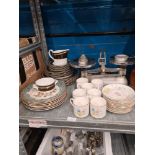 A selection of mixed china including Mclean of Braemar, Doulton, etc and scakes