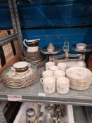 A selection of mixed china including Mclean of Braemar, Doulton, etc and scakes