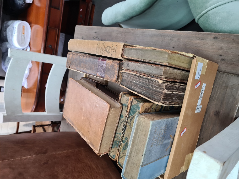 A small tray of antiquarian books, mainly 19th Century