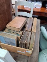 A small tray of antiquarian books, mainly 19th Century