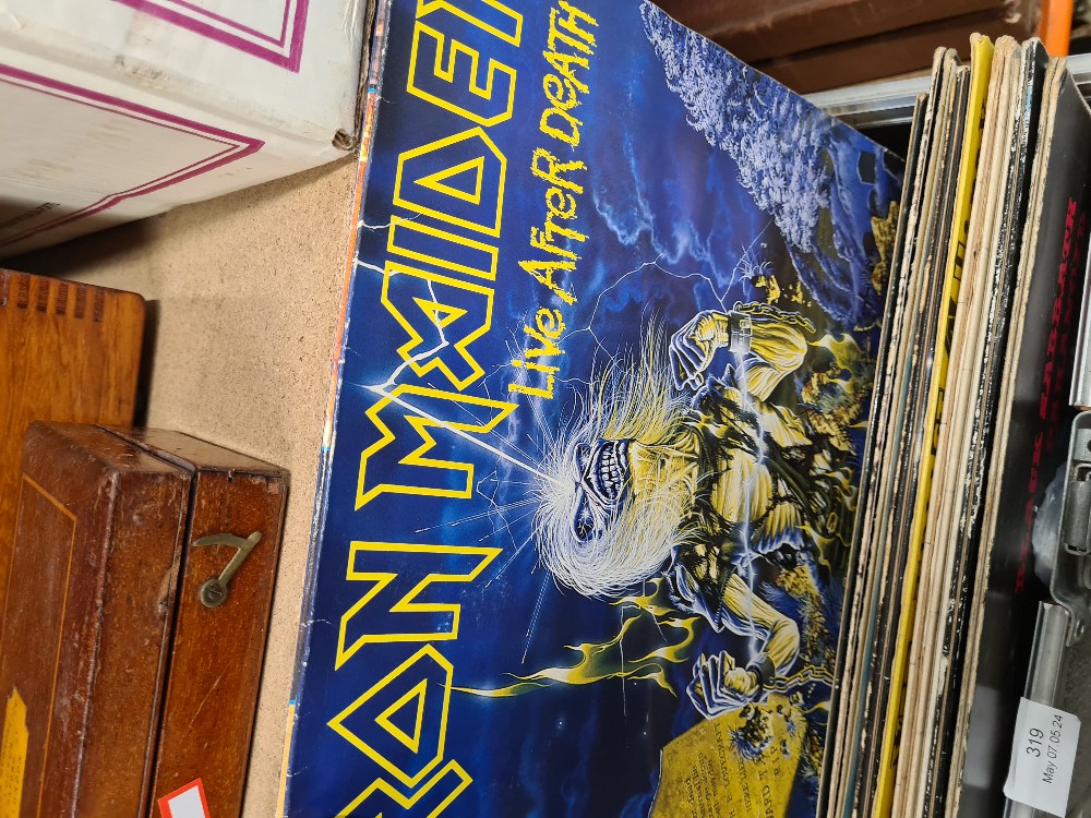 1 case of Punk, metal and rock vinyl LPs from the 1980s including bands such as Black Sabbath, Led Z - Image 9 of 10