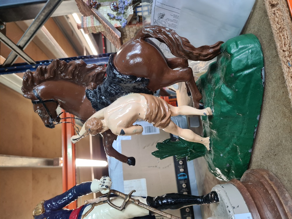 Two Marley type Spelter figures and one depicting Wellington - Image 2 of 4