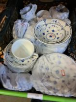 A tray of Mason's Denmark pattern dinner and tea ware