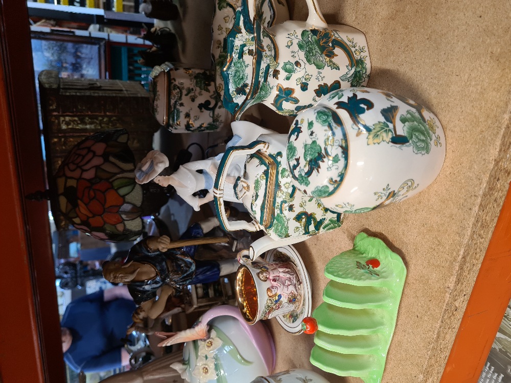Mixed china and similar to include a Beleek vase Lladro. Nuns & Masons Chartreuse - Image 4 of 7