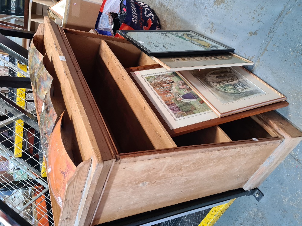 An old pine open bookcase and a pine hanging corner cupboard