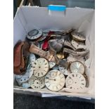 A quantity of pocket watch movements, a vintage Tissot Seastar gents pocket watch and others