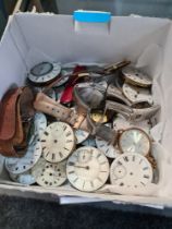 A quantity of pocket watch movements, a vintage Tissot Seastar gents pocket watch and others