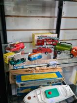 A quantity of vintage Dinky toys to include a boxed 285 Merryweather Marquis Fire Engine