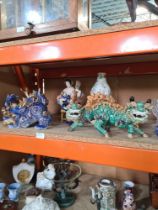 Two pairs of Chinese dragons and sundry