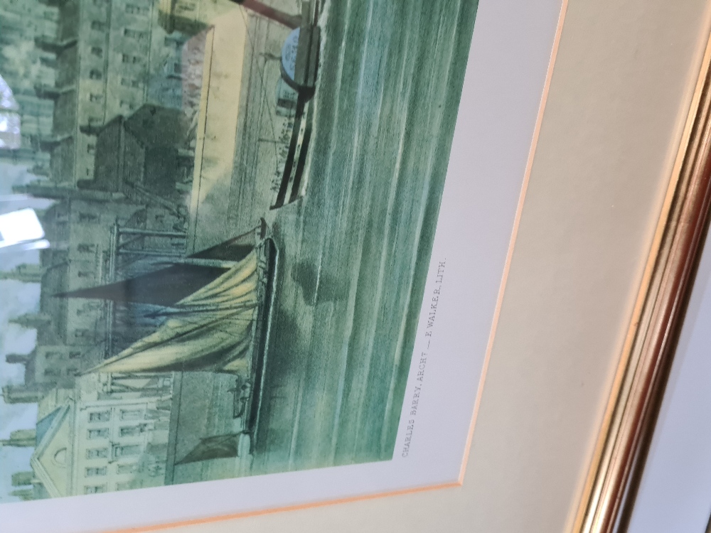 A panoramic style print of Westminster Palace and one other print - Image 2 of 3