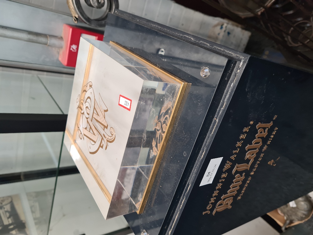 A Johnnie Walker Whisky presentation pillar with clear Perspex top, 128cm x 28cm x 28cms, weight 30- - Image 2 of 2