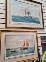 John Chancellor, three limited edition prints of ships and boats, one pencil signed