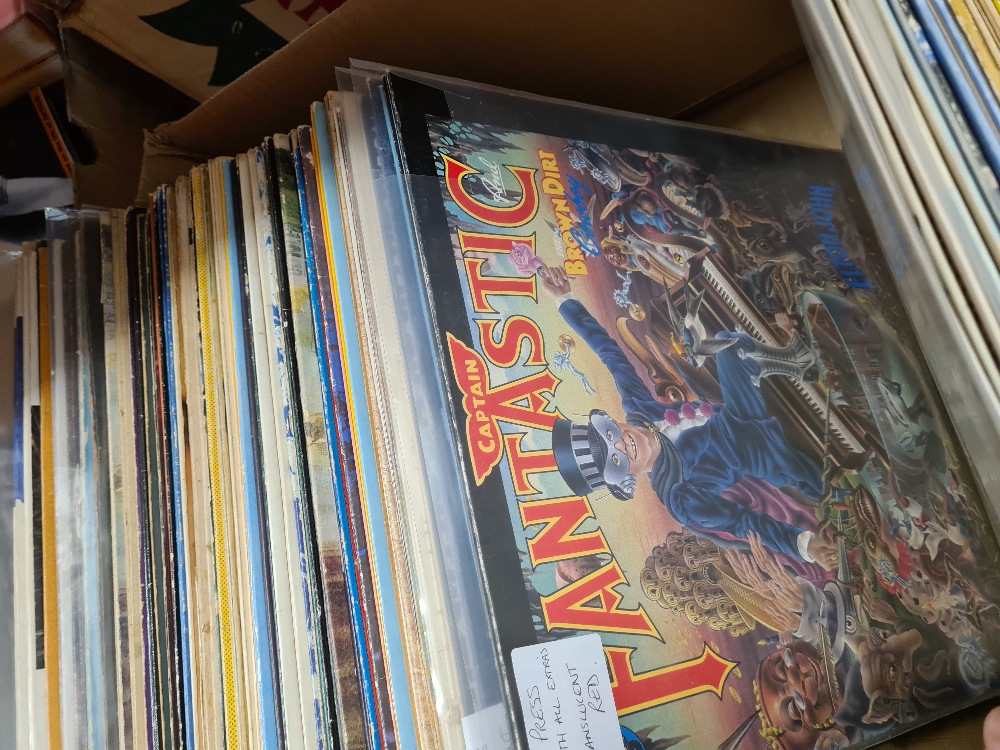A box of Rock and Pop vinyl LPs from the 1970s and 80s including Queen, The Beatles and Pink Floyd - Image 9 of 11