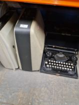 Typewriters, one being an Underwood